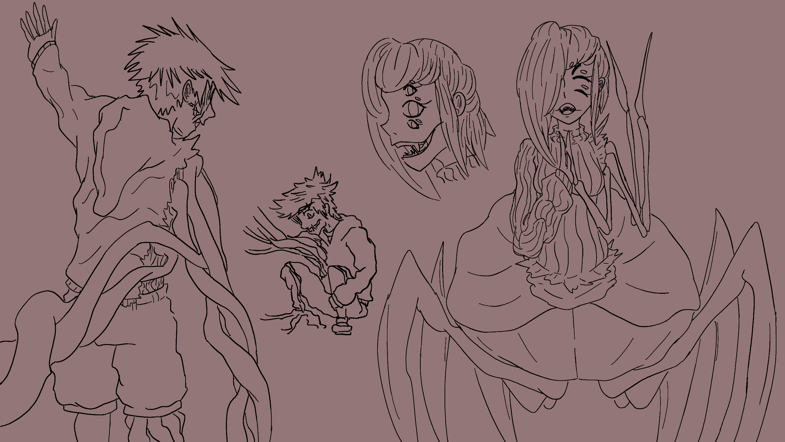 Character Sketches made for Vis Dev Final
