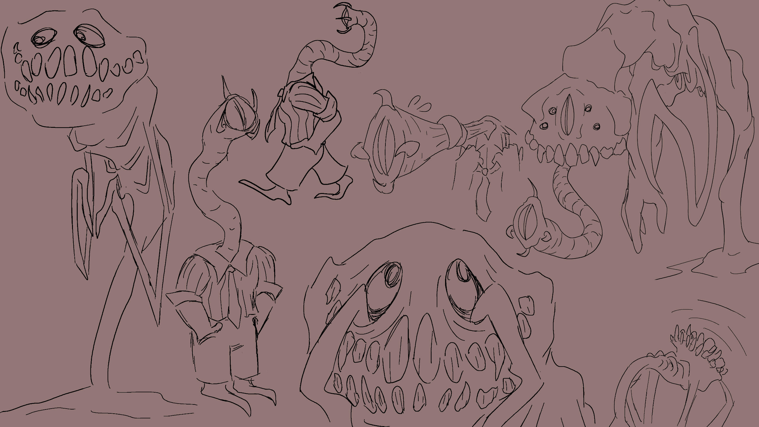 Character Sketches made for Vis Dev final