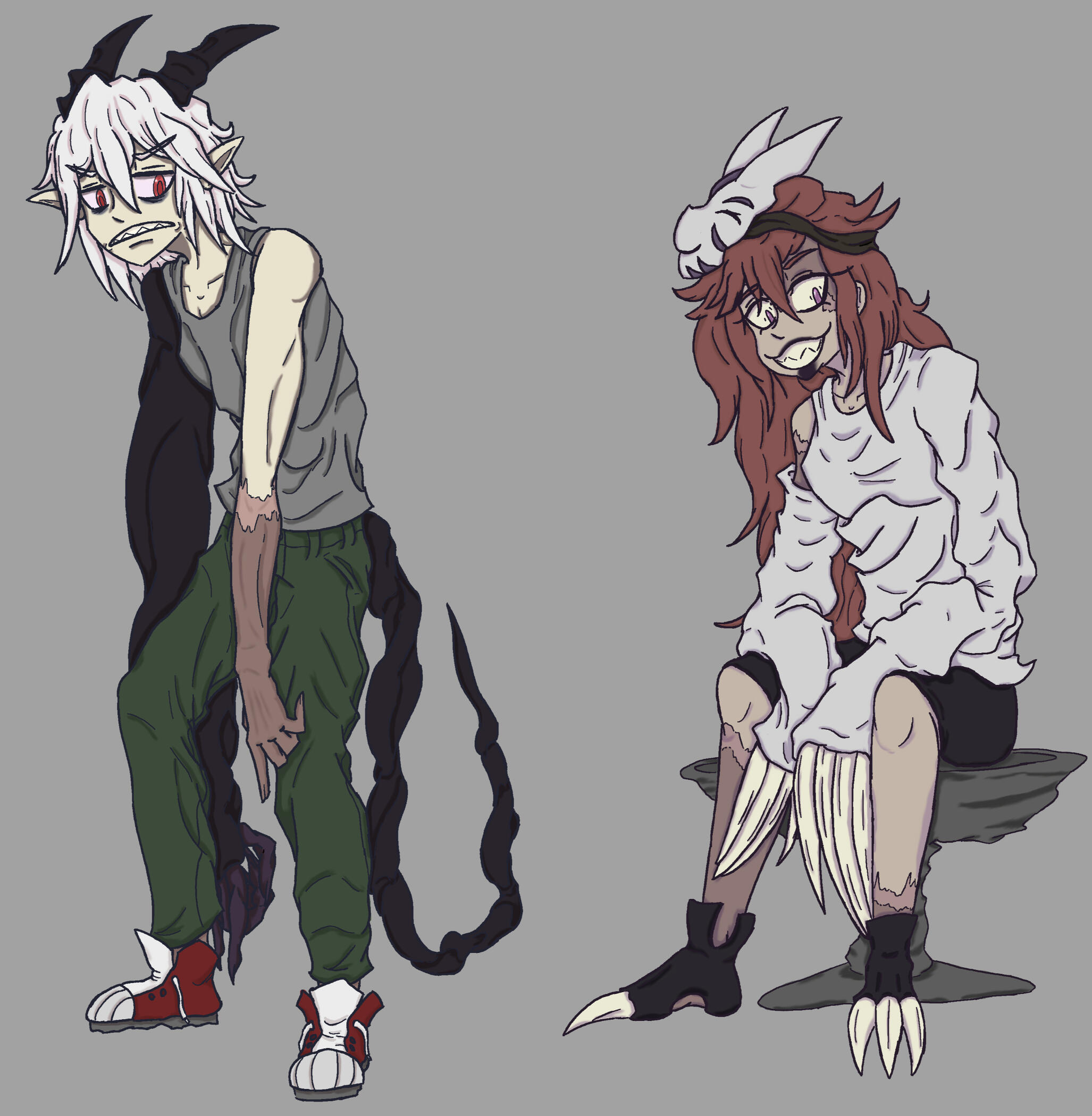 2 Characters of mine drawn for Visual Development